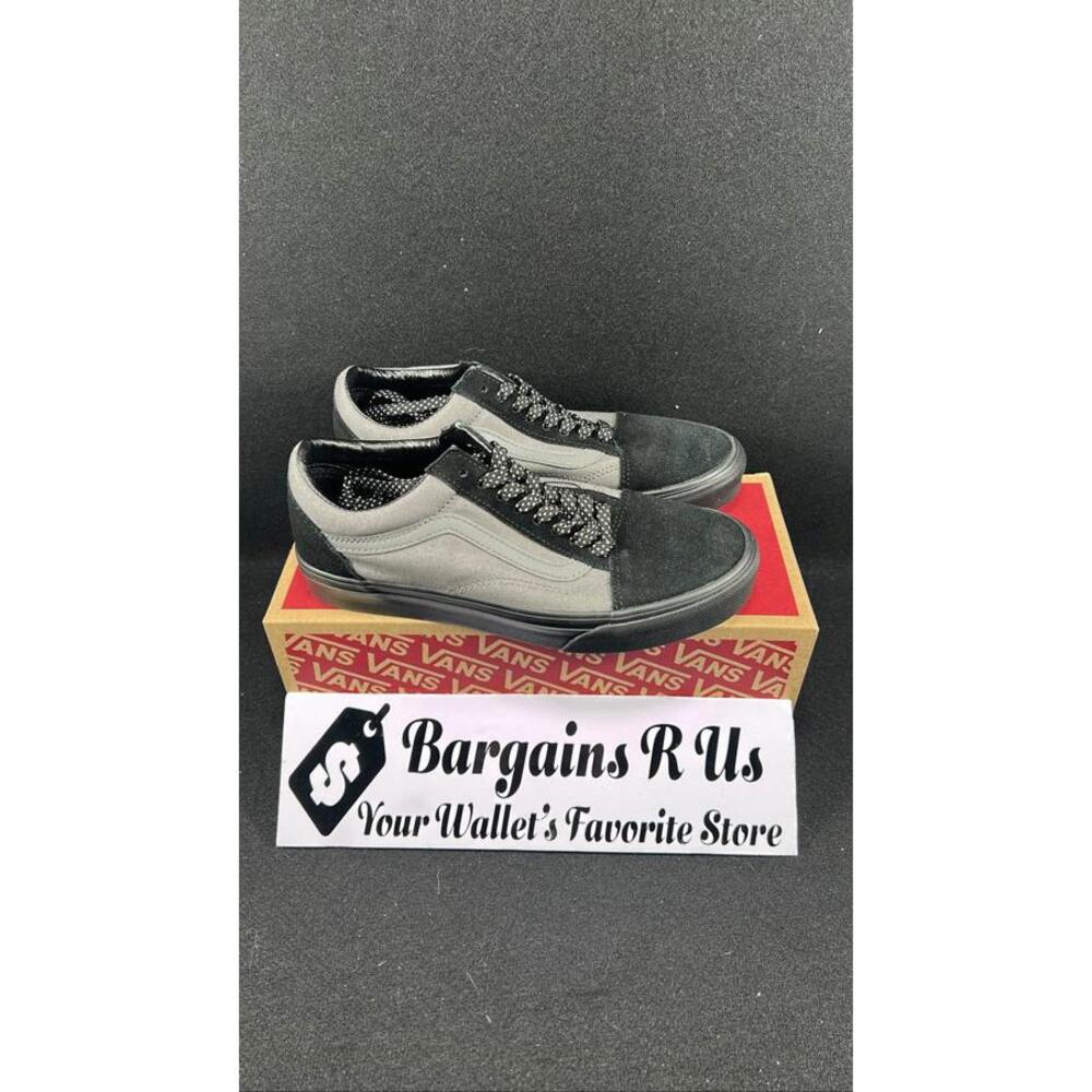Vans Old Skool Black Gray Canvas Suede Low Top Kids US 6.5